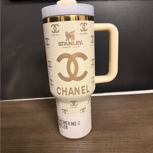 Stanley Chanel Cream and Gold Travel Mug 40oz